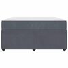 vidaXL Estrutura da Cama com colch&atilde;o Cinza Escuro 140 x 200 cm tecido