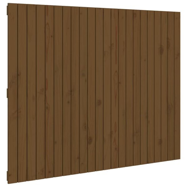 vidaXL Cabeceira de parede 40x3x110 cm pinho maci&ccedil;o castanho-mel