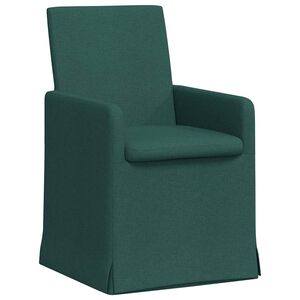 vidaXL Cadeiras de Jantar 2 unid. Tecido Verde-escuro 57 x 68 x 94 cm