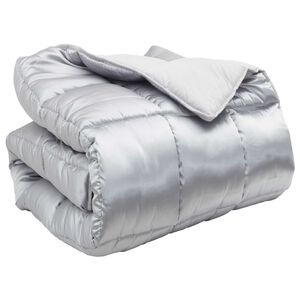 vidaXL Edredom de Inverno 135 x 200 cm 450 gsm Prateado