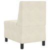 vidaXL Poltrona sem bra&ccedil;os 55 cm veludo cor creme