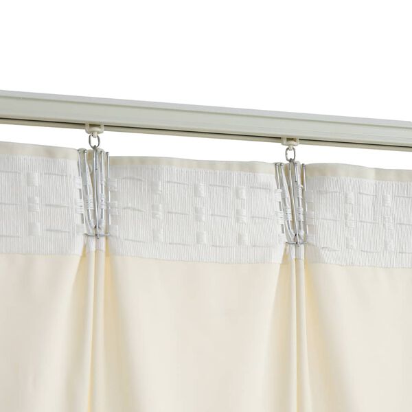 vidaXL Cortinas blackout com ganchos 2 pcs 140x225 cm veludo cor creme