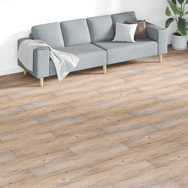 vidaXL Pranchas de Piso 18 pcs Castanho 5,26 m&sup2; PVC