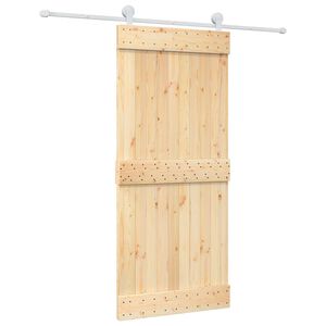 vidaXL Porta Deslizante Natural e Branco 90 x 210 cm
