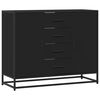 vidaXL Aparador 92x35x76 cm derivados de madeira preto