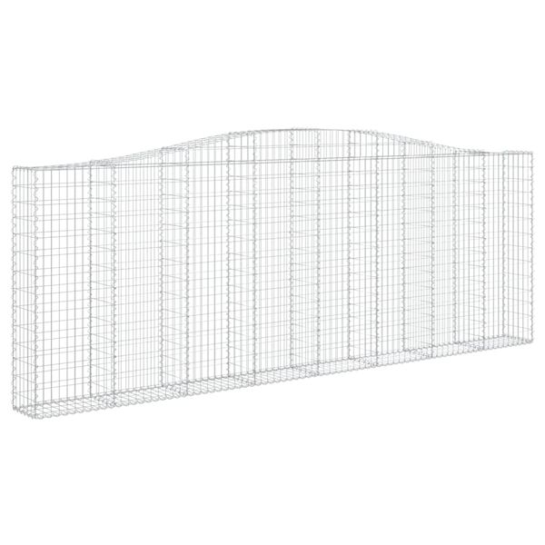 vidaXL Cestos gabi&atilde;o arqueados 9pcs 400x30x140/160cm ferro galvanizado