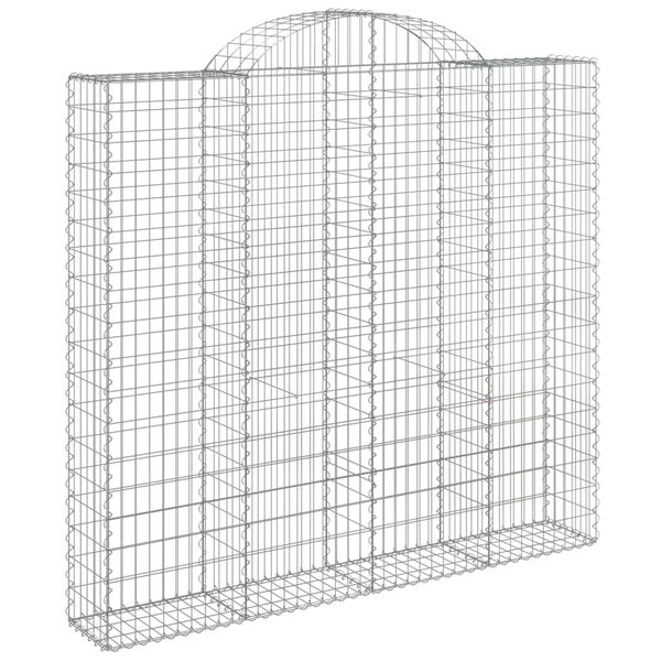 vidaXL Cestos gabi&atilde;o arqueados 18 pcs 200x30x180/200 ferro galvanizado