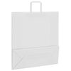vidaXL Sacos de papel 250 unid com al&ccedil;as branco 45x17x48 cm