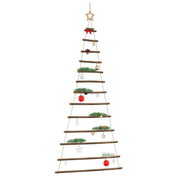 vidaXL &Aacute;rvore de Natal suspensa com estrela no topo 86x180 cm galho natural