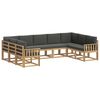vidaXL Conjunto de Sof&aacute;s para Exterior 9 unid. Branco e Antracite