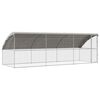 vidaXL Gaiola para galinhas com 1 porta 3 unid. Prateado 600x200x200cm