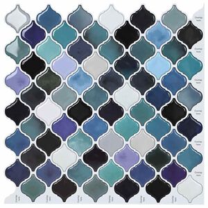 vidaXL Azulejo Lanturn 10 pcs Verde Azul 27 x 27 cm Poliuretano e PET