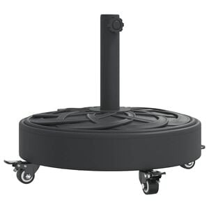 vidaXL Base p/ guarda-sol c/ rodas p/ postes de &Oslash;38/48mm 27 kg redondo