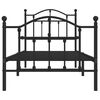 vidaXL Estrutura de cama com cabeceira e p&eacute;s 80x200 cm metal preto