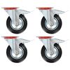 vidaXL Rodas girat&oacute;rias com trav&otilde;es duplos 4 pcs 160 mm