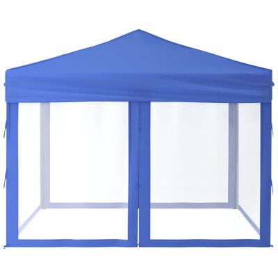 vidaXL Tenda para festas dobrável com paredes laterais 3x3 m azul