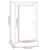 vidaXL Aparadores 2pcs 37,5x35,5x67,5cm deriv.madeira branco brilhante
