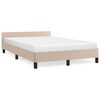 vidaXL Estrutura cama c/ cabeceira sem colch&atilde;o 120x200 cm cappuccino