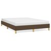 vidaXL Estrutura de cama sem colch&atilde;o 160x200 cm tecido castanho-escuro