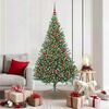 vidaXL &Aacute;rvore de Natal Artificial Pr&eacute;-iluminada Verde 180 cm PVC