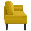 vidaXL Chaise longue com almofadões veludo amarelo