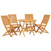 vidaXL Conjunto de Jantar para Jardim 5 unid. Castanho