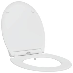 vidaXL Assento de Vaso Sanit&aacute;rio Branco 45,5 x 37,5 x 3,8 cm Duroplast