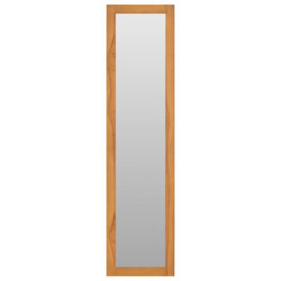 vidaXL Espelho de parede com prateleiras 30x30x120 cm teca maciça