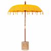 vidaXL Parasol Balin&ecirc;s com Base Amarelo 185 x 185 x 260 cm