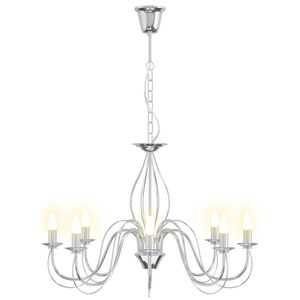 vidaXL Lustre regul&aacute;vel E14 Metal Cromo &Oslash; 78 x 101 cm