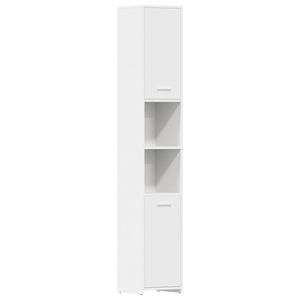 vidaXL Arm&aacute;rio de casa de banho derivados de madeira branco