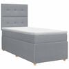 vidaXL Cama box spring com colch&atilde;o Cinzento-claro Individual Tecido