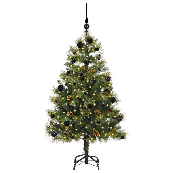 vidaXL &Aacute;rvore de Natal Artificial Articulada com Cones Verde 150 cm