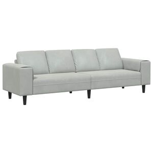 vidaXL Sof&aacute; de Sala de Estar Cinzento-claro 250 x 77 x 76 cm