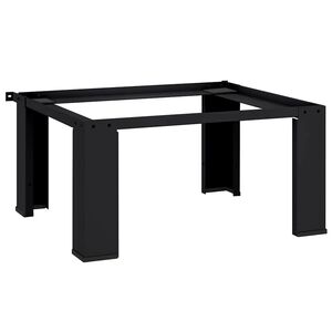 vidaXL Pedestal para M&aacute;quina de Lavar Preto 64 x 55 x 32,5 cm A&ccedil;o