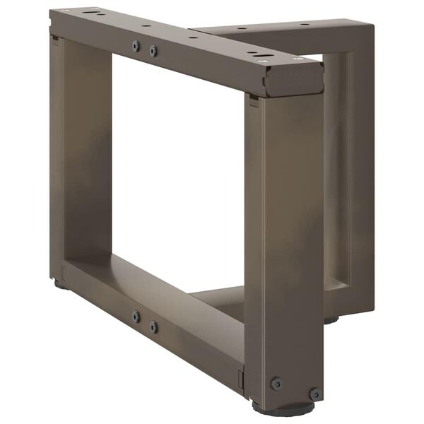 vidaXL P&eacute;s para mesa de centro em forma de T, 2 pe&ccedil;as, preto, 50x25x(30-31) cm, a&ccedil;o