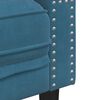vidaXL 3 pcs conjunto de sof&aacute;s chesterfield com rolos veludo azul
