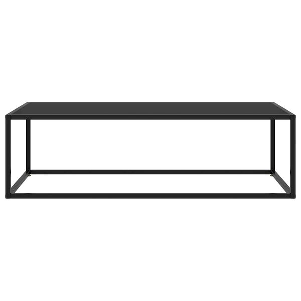 vidaXL Mesa de centro 120x50x35 cm vidro preto