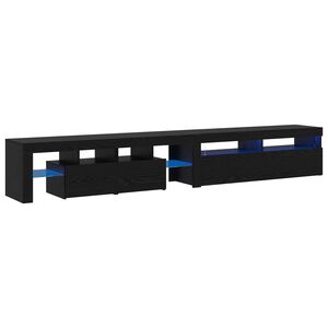 vidaXL Gabinete para TV 2 pcs Carvalho Preto 260 x 37 x 40 cm