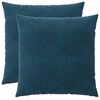 vidaXL Almofada com travesseiro HEERLEN 2 unid. Azul Veludo