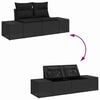 vidaXL Conjunto de Sof&aacute; de Jardim 6 pcs Preto Rattan Sint&eacute;tico