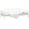 vidaXL Sofá-cama 90x190 cm madeira de pinho maciça branco