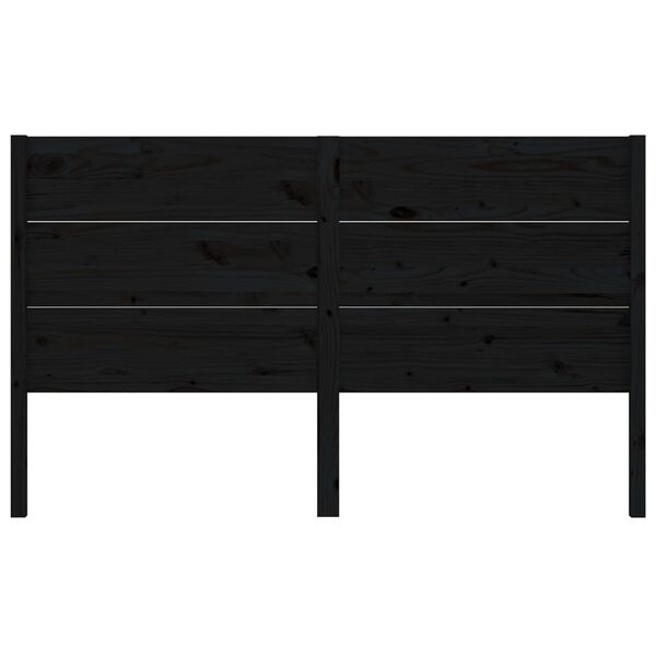 vidaXL Cabeceira de cama 206x4x100 cm pinho maci&ccedil;o preto