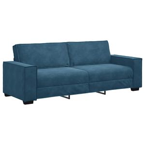 vidaXL Sof&aacute; de 3 lugares 220x78x84 cm veludo azul