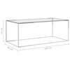 vidaXL Mesa de centro 120x60x45 cm aço inoxidável prateado e vidro