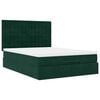 vidaXL Estrutura cama otomana colch&otilde;es 140x190 cm veludo verde escuro