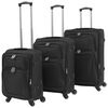 vidaXL Conjunto de tr&oacute;leis em estojo mole 3 pcs preto