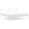vidaXL Estrutura de cama com cabeceira 183x213 cm metal branco