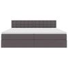 vidaXL Cama com arruma&ccedil;&atilde;o e colch&atilde;o com colch&atilde;o Cinzeto 200 x 200 cm