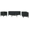 vidaXL Sof&aacute; de Sala de Estar 3 pcs Preto 194 x 74,5 x 70,5 cm